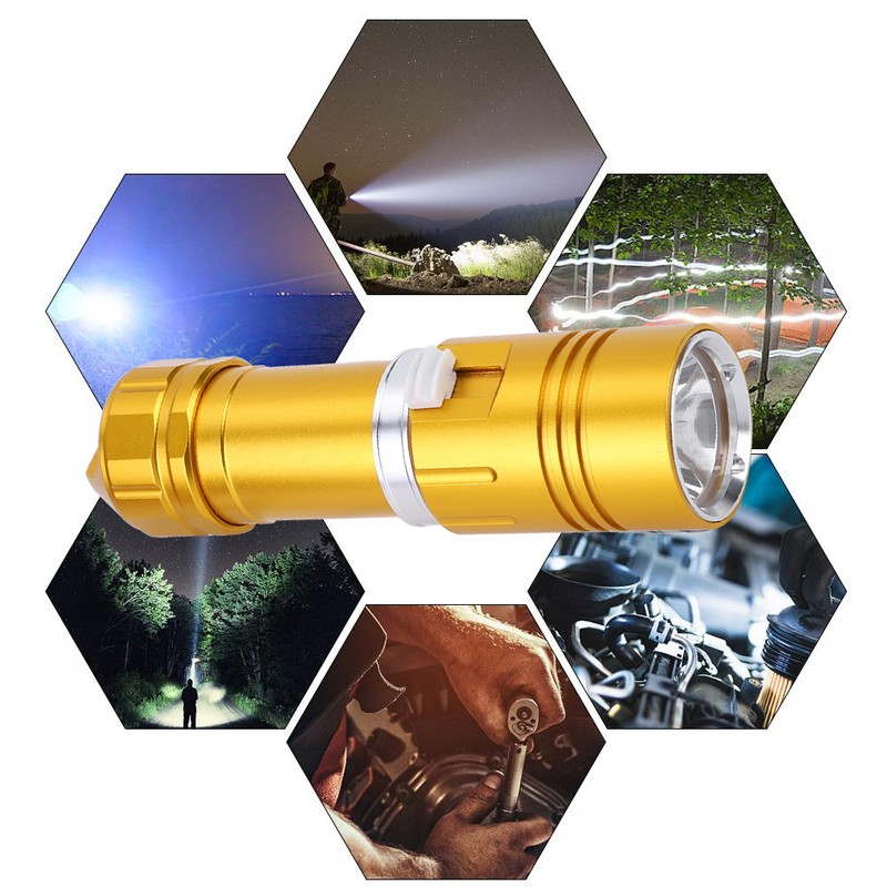 L2 LED Flashlight Torch 100M Diving Waterproof for Camping Stepless