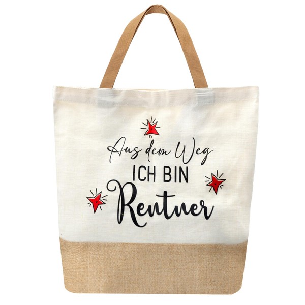 APOMOONS Jute Bag Pensioner, Jute Bag Tote Bag Gifts for