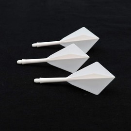 CUESOUL ROST Integrated Dart Shaft and Flights Medium,White Diamond Shape,Set of 3