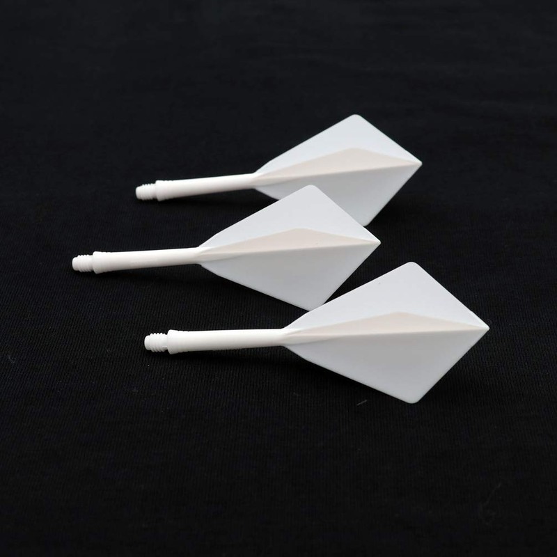 CUESOUL ROST Integrated Dart Shaft and Flights Medium,White Diamond Shape,Set