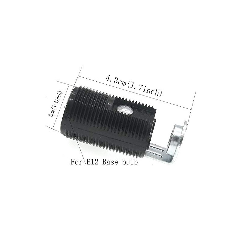 Candelabra Base Light Socket,TWDRTDD 3 Pcs of E12 Base Keyless