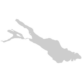 Bodensee Sticker, silver metal effect 10 x 5.4 cm