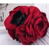 Hair Claw Fashion Rose Flower Women Accessories Barrette (Big Red+Navy