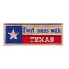 Tan Don't Mess with Texas Flag [Hook Fastener 4.0 Inch
