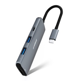 mbeat Elite 7-in-1 USB-C 3.2 Gen2 Hub with 8K 30Hz HDMI Video, 10Gbps USB & USB-C Data, 100W USB-C Power Delivery, SD/MicroSD 3.0 Card Reader, Aluminium Design - Space Grey