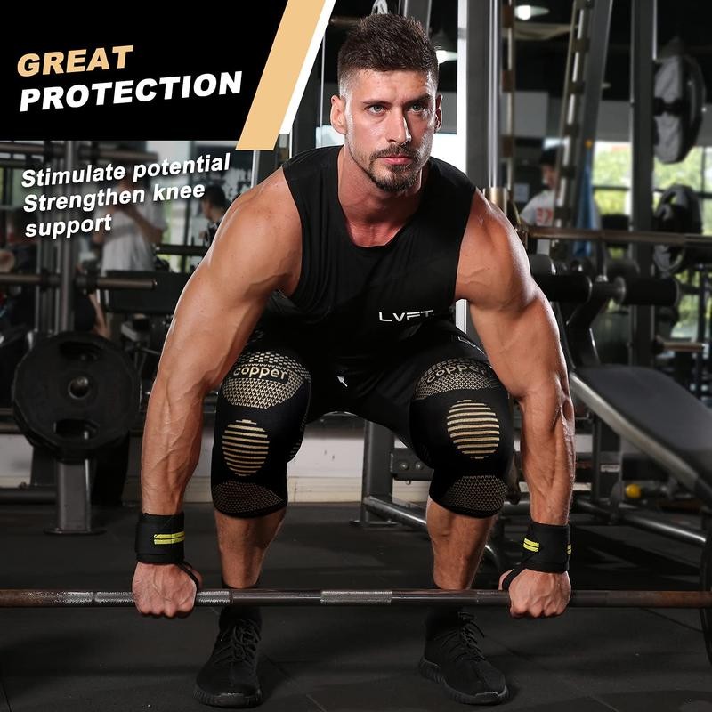 Copper Knee Braces for Knee Pain(2 pack)- Knee Compression Sleeve