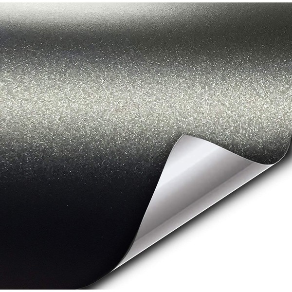 VViViD+ Matte Metallic Black Vinyl Wrap (1ft x 5ft)