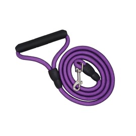 My Pet & Me - Dog Leash - Durable Rope Lead for Large & Medium Breeds, Padded Handle for Comfort - Ideal for Training, Running & Walking (Purple, Medium)