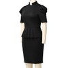 FAD-4U Church Clergy Dresses for Women Minister Short Sleeve Ruffle