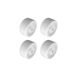 cyclingcolors 4 x Plastic Castors 25 mm White Castor Guide Roller Furniture Bed Sliding Door Drawer Cabinet