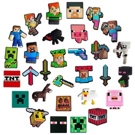 MUNSKT 30PCS PVC Shoe Charms For Kids, Shoe Buckle Accessories, Cartoon Game Shoes Decorations For Boys Girls DIY