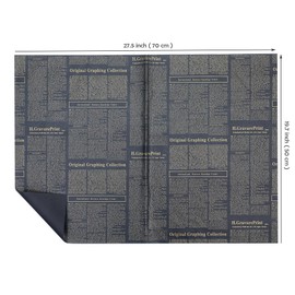 Old Newspaper Pattern Packing Tissue Paper for Crafts Gift Bags, Flower, Mother's Day, Wedding Deco 28 Sheets Black and Gold Newsprint Florsit Bouquet Packaging Materials 27.5x19.7 Inch (6 black gold)