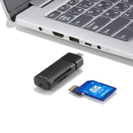 Sanwa Supply USB 5Gbps Type-C Card Reader ADR-5TCMSD1BK