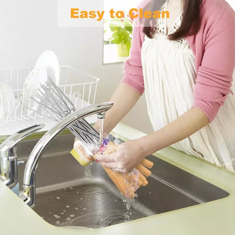 VOPTON 파이어 피트 롱 32인치용 마시멜로 로스팅 스틱 5개 스모어