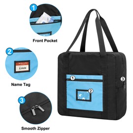 Teamoy Booster Seat Travel Bag for Airplane, Travel Bag of Toddler Booster Seat for Dining Chair, Booster Bushion Bag, Black