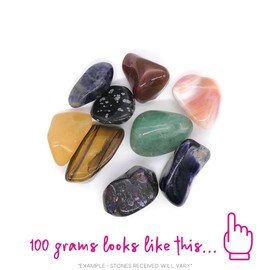 Polished Tumblestone Gemstones, Pocket Reiki, Chakra, Mineral Rocks, 100g Pack (8 to 10 Stones) Size: Large Mix 25mm - 40mm