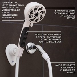 Oxygenics Fury RV Handheld Shower Head Kit, White