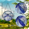 Dragonfly Decor Suncatcher Stained Glass Window Hanging - Handmade Artistic
