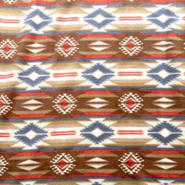 Desert Trailhead Tan Anti-Pill Fleece Fabric No-Sew Throw Kit (72"x60")