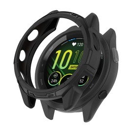 SumRioo Protective Case Cover Compatible with Garmin Forerunner 265S, TPU [Shockproof] [Scratch-Resistant] Protective Case Cover Shell for Garmin Forerunner 265S, Black