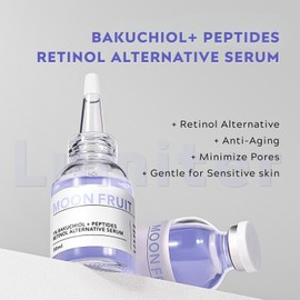 Bakuchiol Peptide Serum for Face Pore & Wrinkle Minimiser, Peptides Anti-Aging Face Serum, Bakuchiol Serum - Retinol Alternative for Sensitive Skin, Intense Hydration & Plumping, 30ml