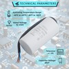 CBB60 60UF 450vac Motor Run Capacitor Volt Cylindrical Dual Wire,