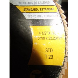 Blackstone 4-1/2" x 7/8" Type 29 80-Grit Standard Density Zirconia Alumina Flap Disc