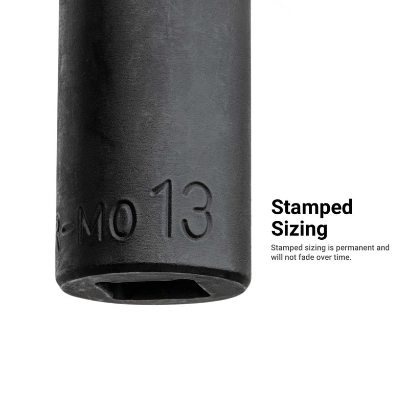 Capri Tools 3/8 in. Drive 13 mm Semi-Deep Impact Socket