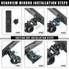 12" Universal Rear View Mirror, Upgraded Larger Size Wide Angle