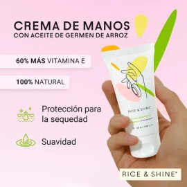 Rice&shine Crema De Manos Hidratante Con Aceite De Arroz50ml