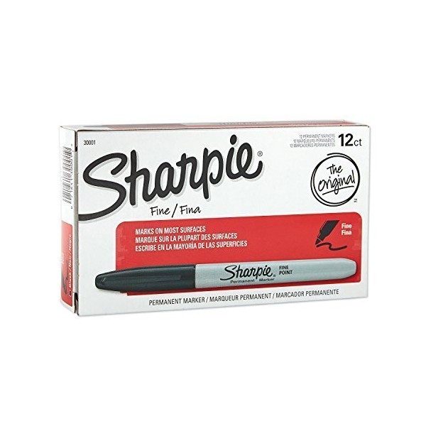 Sharpie Fine Point Permanent Markers, Black (Case of 144)