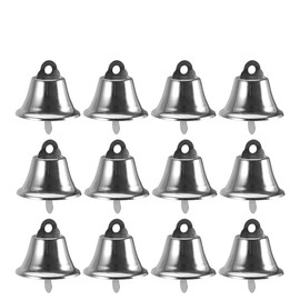 TENDYCOCO 24pcs Christmas Jingle Bell Hanging Bells Christmas Tree Hanging Decoration Pendants For Xmas Home Holiday Party Decor ( Silver 45mm )