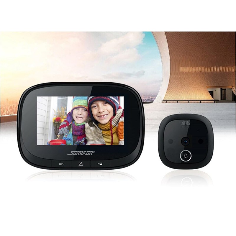 Somikon Front Door Camera: Digital Door Viewer Camera with 4.3