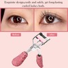 Pink Eyelash Curlers with Slant Tip Tweezer Pink Bling Crystal