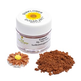 Copper Edible Luster Dust | Edible Paint, Powder & Dust | Food Grade Luster Dust for Decorating, Fondant, Baking | Polvo Oro Matizador | Cakes, Vegan Paint & Dust | Sunflower Sugar Art