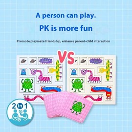 Bingo Game for Kids Strategy Board Games| 2600+ Puzzle Combos | Logic Puzzles Kids| Single or 2 Player Operation | Ages 4+, (2 Boards, 35 Cards),Exciting Christmas for Family Game Night