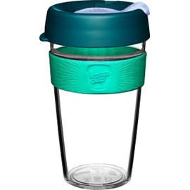 KeepCup Original, Lightweight Plastic Reusable Coffee Cup with Splashproof Sipper Lid - 16oz/454ml - Eventide