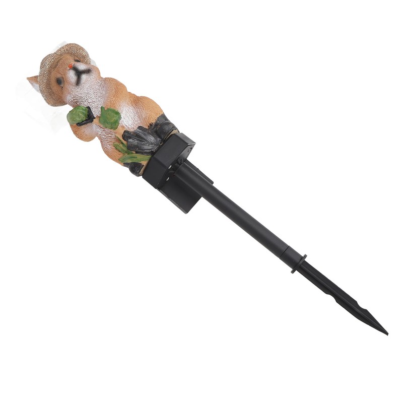 Solar Garden Light Bunny Statue Plastic IP65 Waterproof All Weather