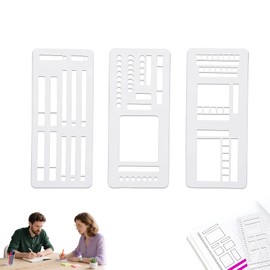 Handmade Flexible Record Template, Reusable Flexible Planner Stencils for Dot Grid Journaling, Calendar, Checklists, Scrapbooking & DIY Craft Supplies (A)