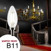Satco S21266-4 Watt B11 LED Candelabra Bulb, Clear, 90 CRI,