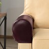 vctops Waterproof Faux Pu Leather Armrest Covers Vintage Stretch Arm