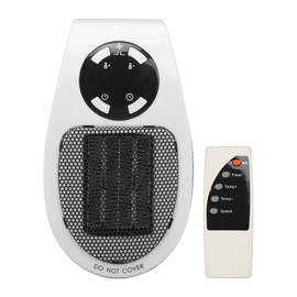 Portable Heater LED Display PTC Wall Outlet Electric Timer for Office Indoor Space Use with Remote Control US Plug 110V