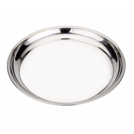 14 In Stainless Steel Roasting Pan, Stainless Steel Heavy Duty Kitchenware Round Roaster Pan Large XLarge Big Green Egg Drip Pan for Turkey Baking,Roast Chicken,Brushed Surface & Dishwasher Safe