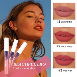 YANZEFEI Peeling off Lip Stain, 3 Colors Lip Stain Peel off,Lip Tint Long Lasting, Waterproof Lip Gloss Matt Lip Liner,Highly Pigmented Lip Tattoo Peel Off -Transfer Proof,Long Wear Non-Sticky Lipstick Set