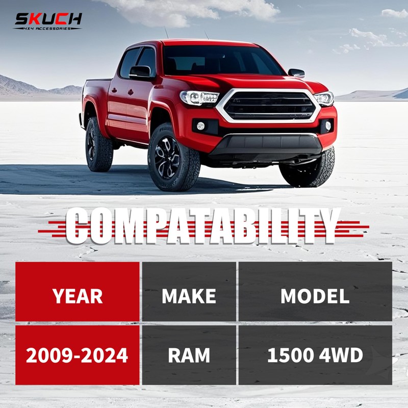 Leveling Lift Kit for 2009-2024 Ram 1500 4WD, 3'' Front