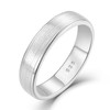 STARCHENIE 5mm Wedding Band Solid 925 Sterling Silver Ring for