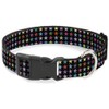 Buckle-Down Plastic Clip Collar - Mini Stars Black/Multi Color -