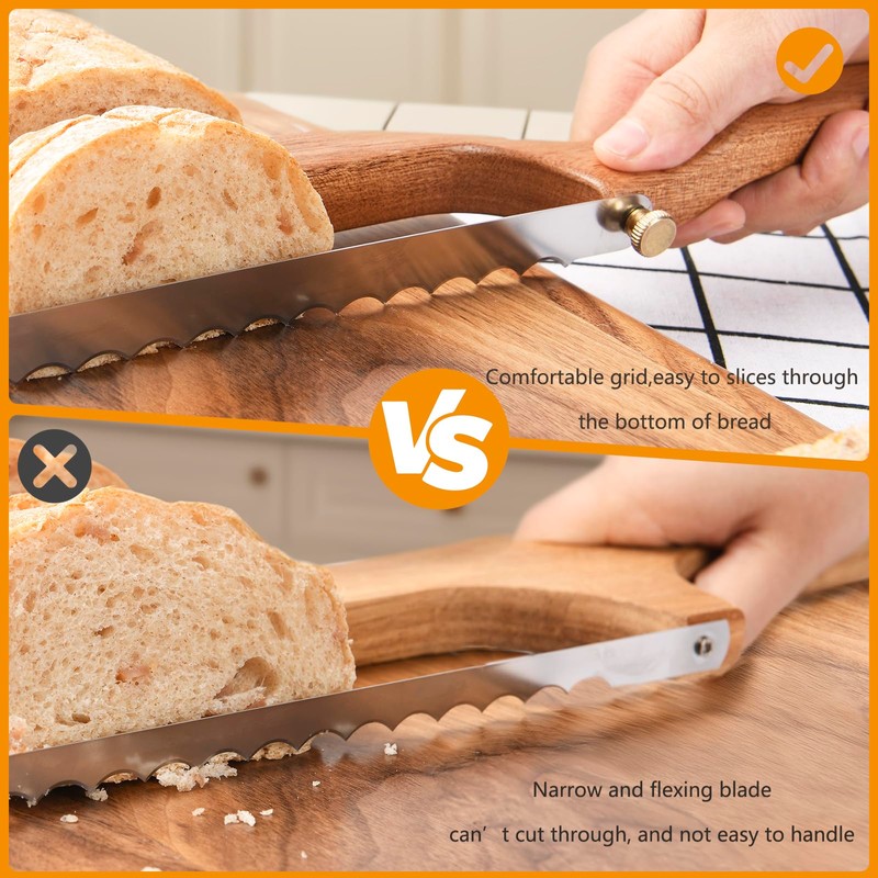 YAPULLYA Bread Knife for Homemade Bread Sourdough, Sourdough Knife Slicer