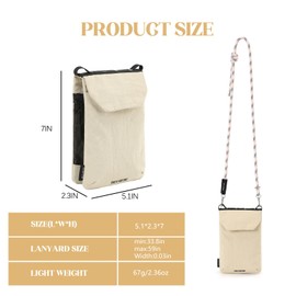 Travel Passport Holder Small Crossbody bag RFID Organizer Case Easy to Conceal Travel Pouch for Daily Use & Outdoor Activities (Beige)