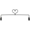 Ackfeld Manufacturing 12in Heart Clip Holder Hanger, Charcoal